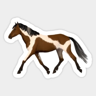 Skewbald horse trotting Sticker